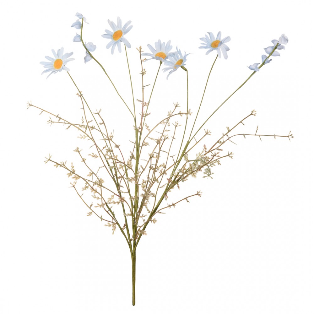 Искусственный цветок Ромашка полевая, В550, голубой