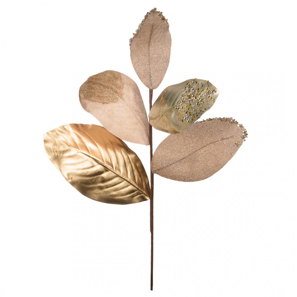 Искусственное растение, золотистый металлик, В 580 мм