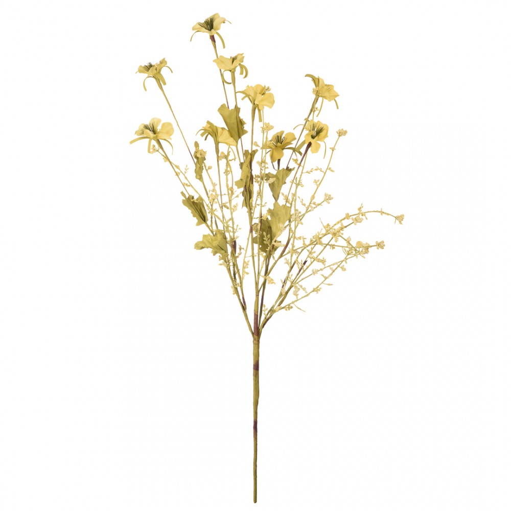 Искусственный цветок Зверобой полевой, В650, желтый