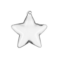 Ваза подвесная "Звезда", Д140 Ш140 В70, стеклянная