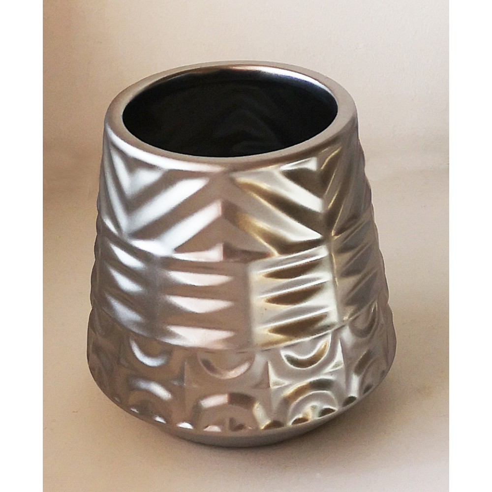 Декоративная ваза Орнамент, Д120 Ш120 В120, серебряный