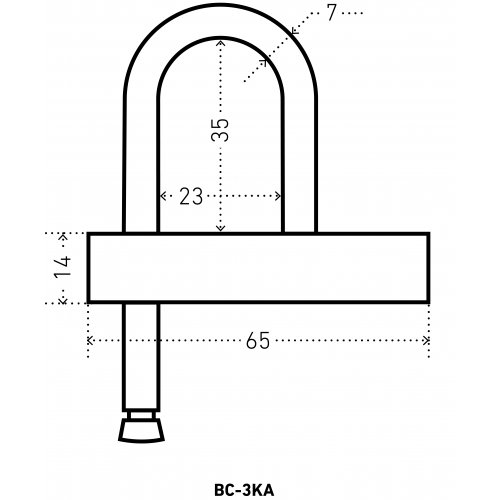 АЛЛЮР ВС-3КА d=7мм одна секретность (без паспорта) Замок навесной (160, 20)