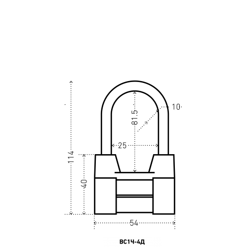 АЛЛЮР  ВС2-4-01С d10мм Замок навесной (72, 6!!!)