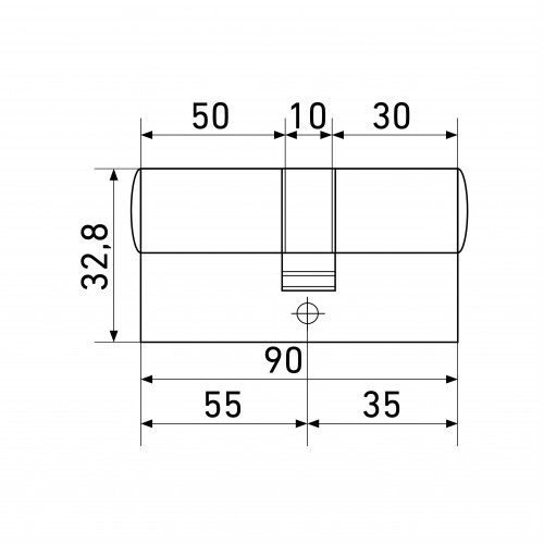 Стандарт MAX 90 (35х55) SN 5кл мат.никель перф.ключ/ключ Цилиндровый механизм(80, 10)