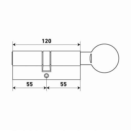 АЛЛЮР HD FG 120-5К CP[55Gх10х55](60x60G) хром перф.кл БЛИСТЕР Цилиндровый механизм (60, 10)