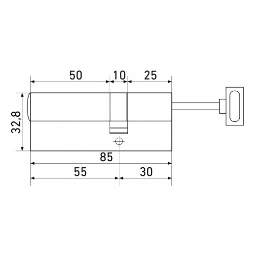 Стандарт MAX 85 S (55x30S) SN 5кл перф.ключ/шток Цилиндровый механизм(80, 10)
