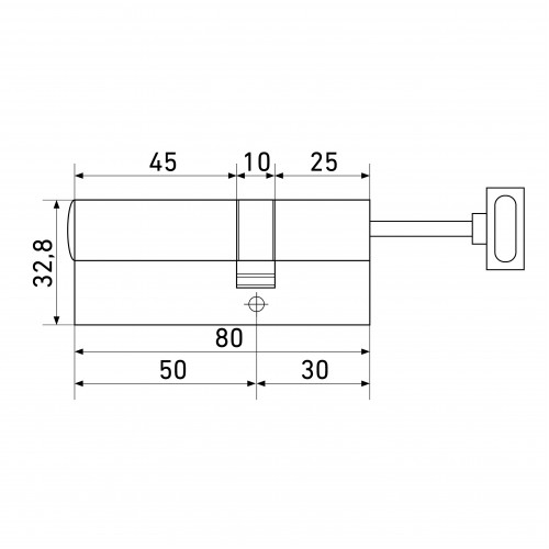 Стандарт MAX 80 S (50x30S) SN 5кл перф.ключ/шток Цилиндровый механизм(80, 10)