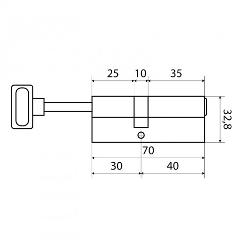 Стандарт MAX 70 S (40x30S) SN 5кл перф.ключ/шток Цилиндровый механизм(80, 10)