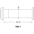 АЛЛЮР ГДШ-3 БШт 50-75мм d=16мм хром Глазок дверной  (300, 12)