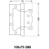 АЛЛЮР 100х75 2BB BP КОРОБКА 2,5мм латунь Петля накладная без врезки 2 шт (50,10)