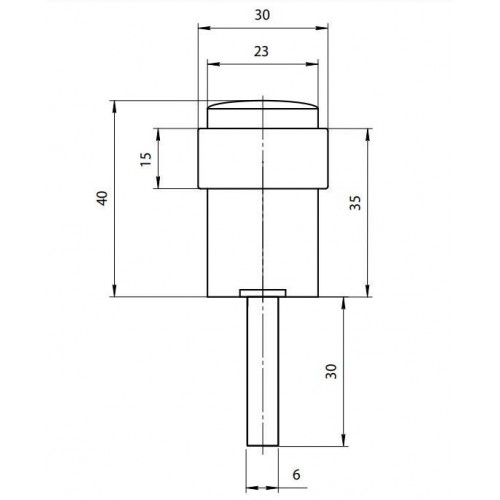 Апекс DS-0014-GRF графит ограничитель дверной (300,10)