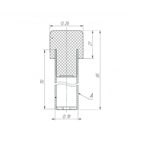 Зенит упор дверной УД-03 INOX настенный (150,15)