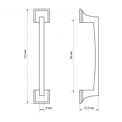 StahlBuro C2526-128 2шт., AS состаренное серебро. Ручка-скоба мебельная (20, 200)