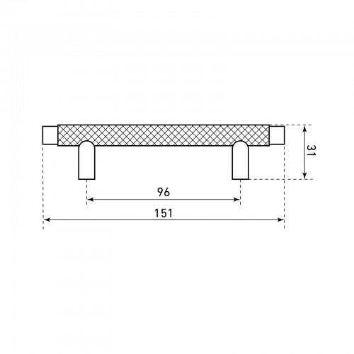 StahlBuro AP2308-96 2шт., CP хром. Ручка-скоба мебельная (20, 200)