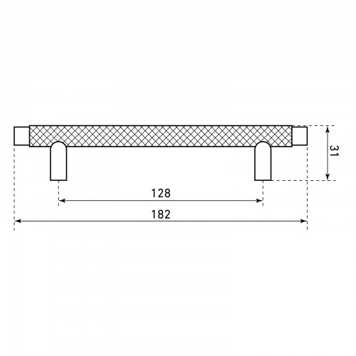 StahlBuro AP2308-128 2шт., CP хром. Ручка-скоба мебельная (15, 150)