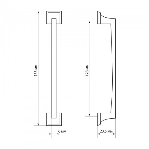 StahlBuro C2525-96 2шт., AB состаренная бронза. Ручка-скоба мебельная (20, 200)