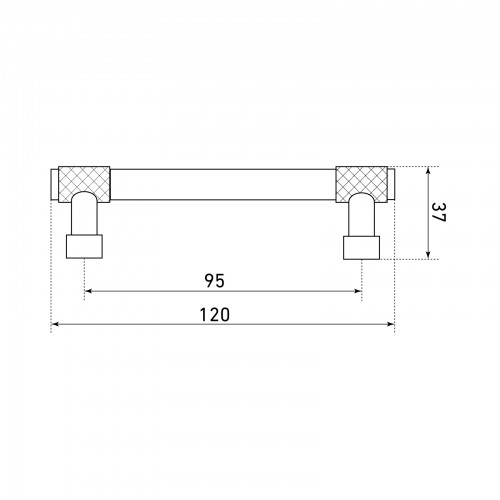 StahlBuro AP2307-96 2шт., W матовый белый хром. Ручка-скоба мебельная (20, 200)