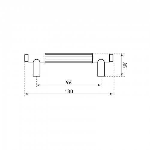 StahlBuro AP2309-96 2шт., BL черный матовый. Ручка-скоба мебельная (20, 200)