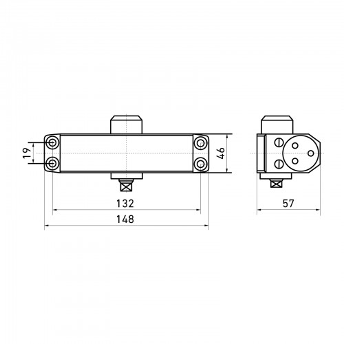 БУЛАТ Доводчик дверной ARCTIC ДД 501/3 A-B (25-85 кг) черный, морозостойкий (10)