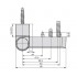 ЛДМ DH-R-23.2 (01)  (Ral 9016) петля до 80 кг белая для пластик. дверей (30)