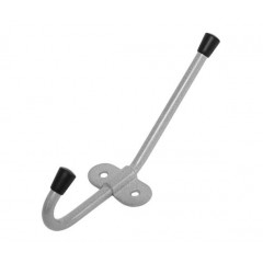 Домарт крючок-вешалка двойной серый металлик (50)