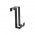 АЛЛЮР КДН-1 (20х20) черный 2 шт. Крючок на дверь мебели навесной (30)