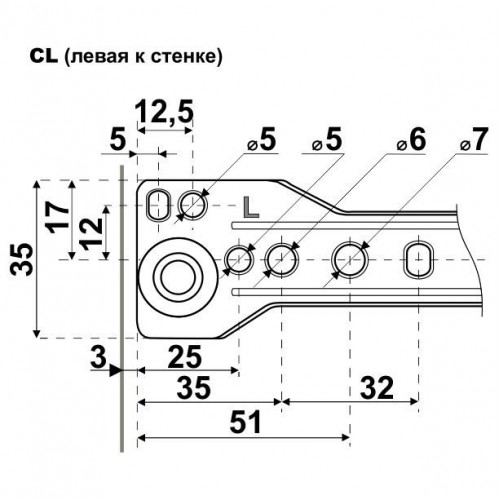 StahlBuro направляющие роликовые (2шт.) 400/0, 8 мм белый (25)