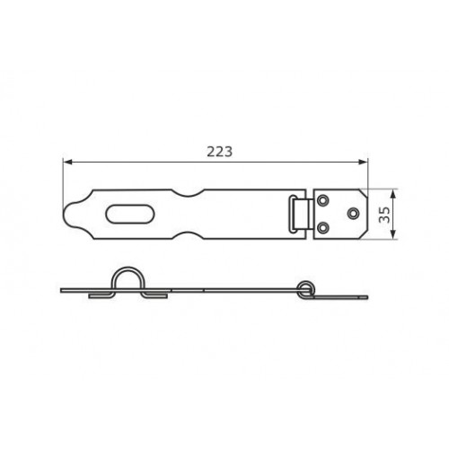 Накладка дверная Домарт НД-223 серый металлик (50)
