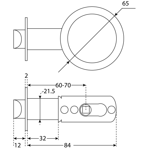 АЛЛЮР 5560 BK PB латунь фикс Защёлка (30)