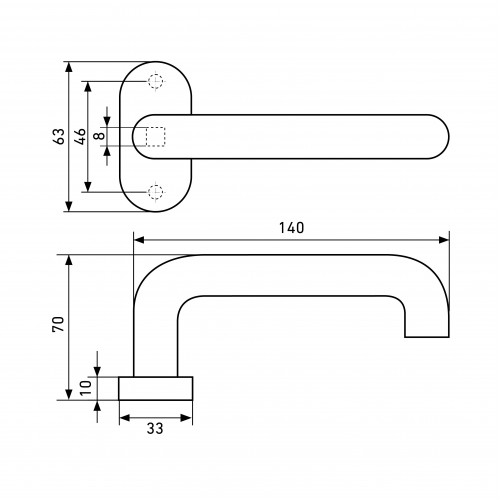 СТАНДАРТ 0903 SS(60-90) INOX нержавеющая сталь Комплект ручек (40)