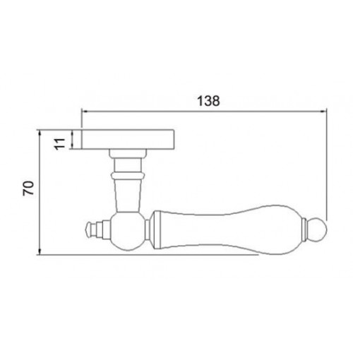 RENZ DH 615-16 CP/WH Мишель  хром блест./керам.белая Комплект ручек (20)