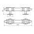 Домарт  мод.18 (270мм) светлая (черная) Ручка-скоба декоративная (10)