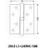 АЛЛЮР 2043 (100х70) L1-RH-1BB-BP БЛИСТЕР П латунь Петля дверная 2 шт (50,25)