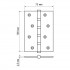 RENZ 100-4BB FH CF 4 подш кофе 100*75 Петля дверная 2 шт (50;1!!!)