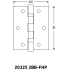 АЛЛЮР 20325 (77х64) 2BB-FHP AB 2 подш.,ст.бронза Петля дверная 2 шт (50,10)