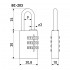 Soller ВС203 кодовый Замок навесной (144,12)