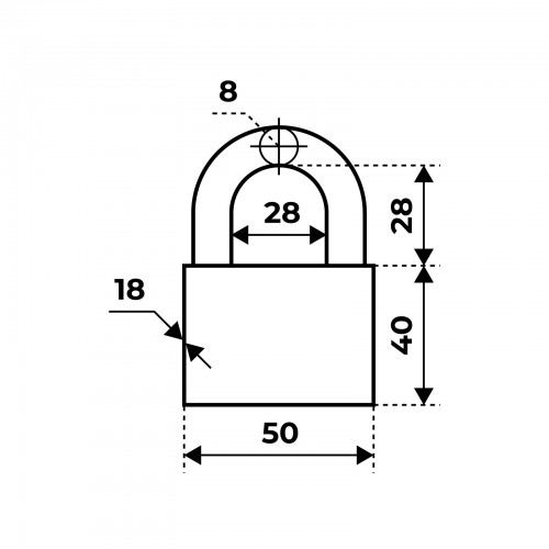 АЛЛЮР ВС1Ч-050 EXTRA d8мм 4кл. Замок навесной (72,12)