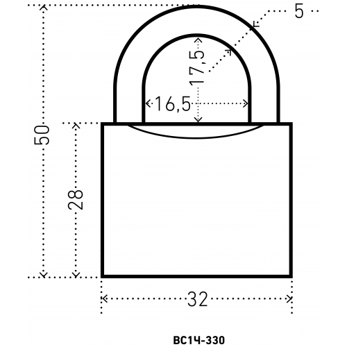 АЛЛЮР ВС1Ч-330 d5мм полимер 5кл. Замок навесной (144,12!!!)