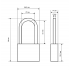 СТАНДАРТ HG-350L дл.дужка d6мм ЕВРОПАКЕТ Замок навесной (160,20)