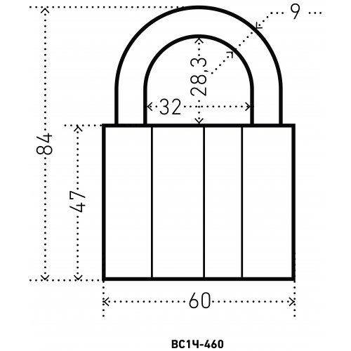 АЛЛЮР ВС1Ч-460 d9мм 5кл. Замок навесной (48,6!!!)