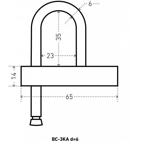 АЛЛЮР ВС-3КА d=6мм одна секретность (без паспорта) Замок навесной (160,20)