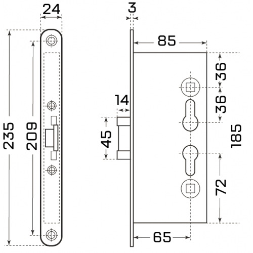 СТАНДАРТ Строитель (SD 1739) (7265) без ц/м б/о замок врезной (20)