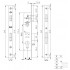 KALE 153/P 25mm W/B никель б/о б/накл. б/мех.секр м/о 85мм Замок врезной б/руч (30)