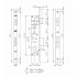 KALE 192/P 20mm W/B хром б/мех.секр м/о 92мм Замок врезной б/руч (30)
