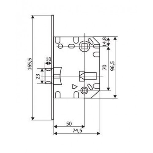 RENZ LB 2070 plastic SN никель матовый Защелка (50)