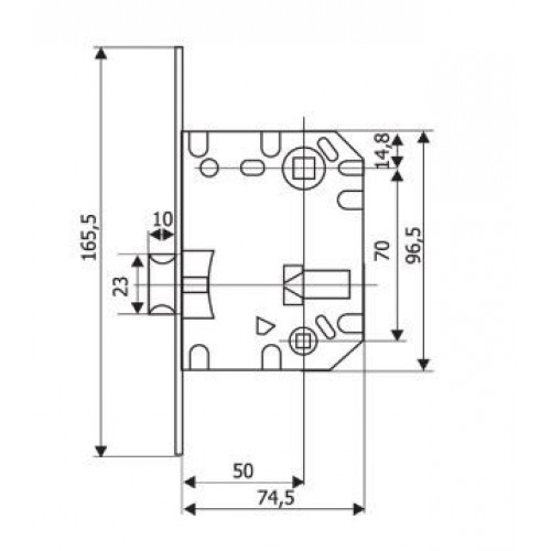 RENZ L 2070 Black черный Защелка  (50)