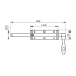 Засов Домарт воротный  (110) 250мм с накладкой цинк d-13мм (10)
