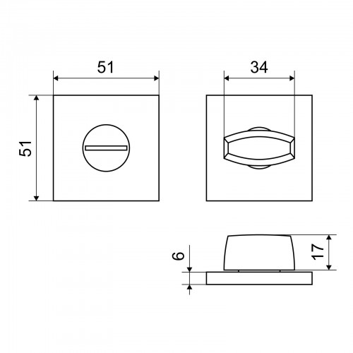 Сантехническая завертка к ручкам АЛЛЮР АРТ BK-S2 MBN(6140) графит (100,10)