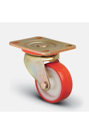 Колесо сверхмощное полиуретановое поворотное 200 мм ( ED01 ZBP 200 ), диск-полиамид
