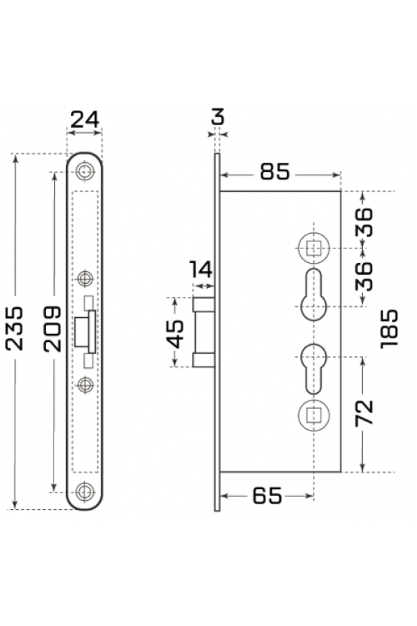 СТАНДАРТ Строитель (SD 1739) (7265) без ц/м б/о замок врезной (20)
